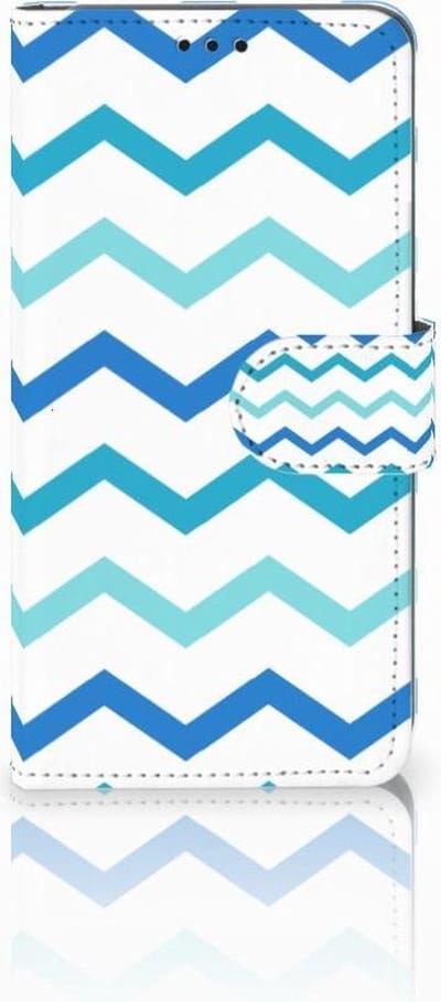 Samsung Galaxy S10 Telefoon Hoesje Zigzag Blauw