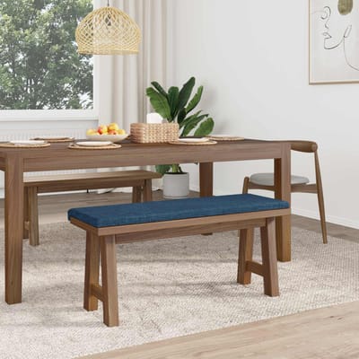 vidaXL - Bankkussen - Stof - Blauw - Diepte - 35 - cm