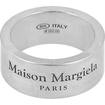 Bague Maison Margiela Logo Gravé 8 mm Argent Sm1uq0082 Sv0158 SM1UQ0082 SV0158 951 (2)