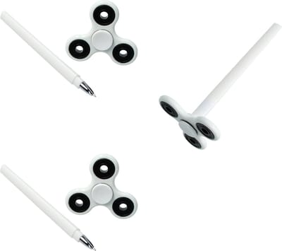 Banzaa Fidget Pen Anti stress Performance Spinner set 3 stuks  ‒ 2 in 1 Rage 2021 Wit