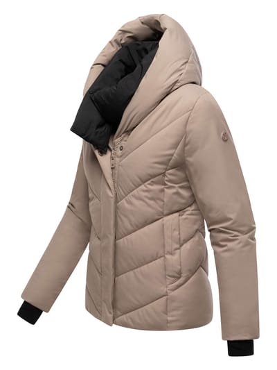 Marikoo dames gewatteerde winterjas Nadiraa met 2-in-1 design & capuchon