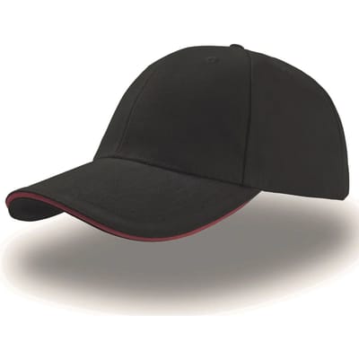 Atlantis Headwear Liberty Sandwich Cap AT610 - black/red - One size