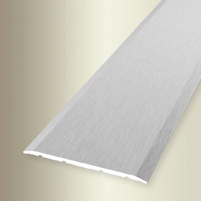 Overgangsprofiel 60 mm - Aluminium - Glad - Zilver - Zelfklevend - Vloerprofiel voor Struikelvrije Overgangen