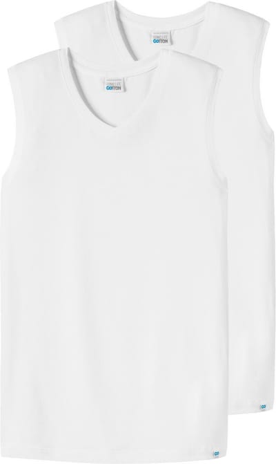 Schiesser Heren tanktop 2 pack Long Life Cotton