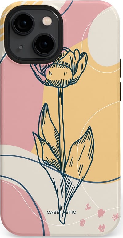 Casetastic Hoesje Geschikt voor Apple iPhone 13 Mini Magsafe - Stijlvolle Beschermende Duo-layer Case - Zachte tulp