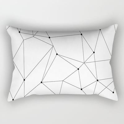 Moderne Eenvoudige Zwart-Witte Geometrische Lange Streep Kussensloop Bank Kussenhoes 30X50 without pillow core