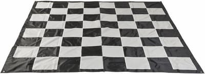 Tuin schaakmat - dambord - 140x140 cm in tas met haringen