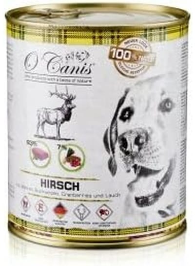 O'Canis - Natvoer Hond - Hert met Boekweit & Cranberry - Hypoallergeen - 12 x 400g