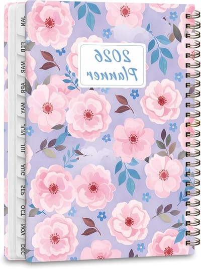 Agenda 2026 - Planner Jaar Kalender - Dagelijkse Planning - FSC-gecertificeerd Papier - A5 - Roze