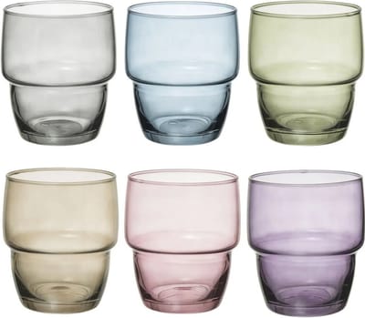 Secret de Gourmet water/sap glazen Rodrig - 12x stuks - 280 ml - Drinkglazen - Waterglazen - Stapelbaar