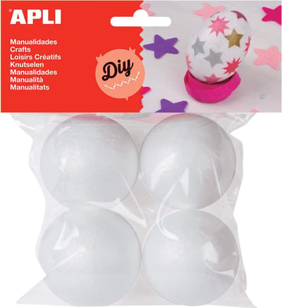 Apli Kids Isomobol - Piepschuim bol 45 mm - 4 stuks