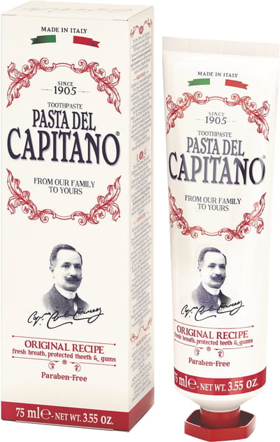 Pasta del Capitano 1905 – Original Recipe - De meest verkochte tandpasta in Italië met onmisbare smaak op basis van kruidnagelbladeren, groene mint en kaneel voor een frisse adem.