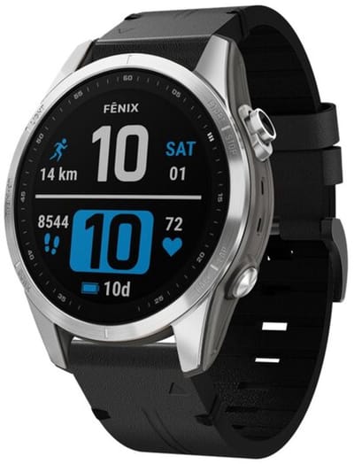 By Qubix - Geschikt voor Garmin bandje - 20mm Quickfit - Leren bandje - Zwart - Geschikt voor Garmin Fenix 8 - 43mm