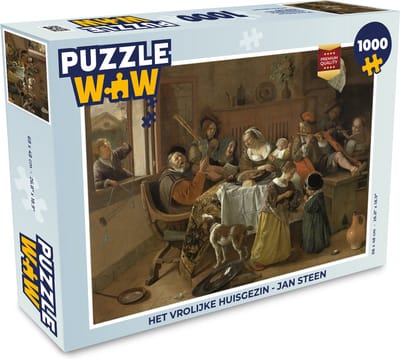 Puzzel Het vrolijke huisgezin - Jan Steen - Legpuzzel - Puzzel 1000 stukjes volwassenen