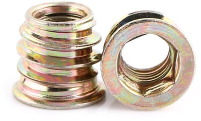 20 Stuks Carbon Staal Hex Socket Aandrijfinzetmoeren voor Houten Meubels M8*13mm, Draadmoeren, Meubelaccessoires