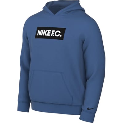 Nike dri-fit f.c. Libero hoodie in de kleur blauw.
