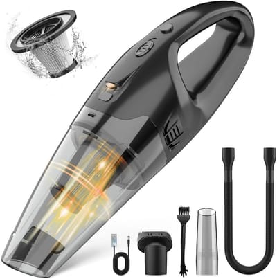 Draadloze Handstofzuiger Oplaadbaar Staand & Auto - Incl. LED & USB Oplader