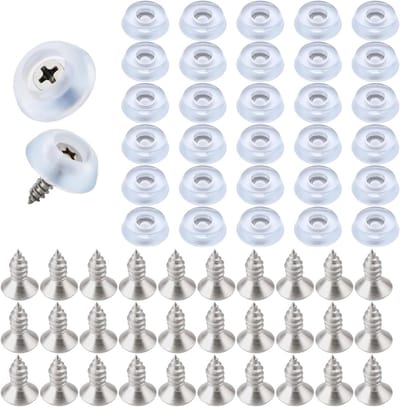 Rubberen voetjes - set van 30 stuks - antislip pads voor meubels, elektronica - bumper 1,6 x 1,5 cm met schroeven