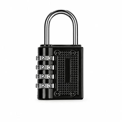Hangslot met Cijferslot – 4-Cijferige Code – Weerbestendig – Sterk Slot 80mm – Kofferslot / Kluis / Fiets – Zwart