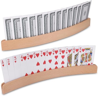 Houten Speelkaarthouder voor Kinderen en Volwassenen - Handfree Kaartenhouder voor Poker, Bridge en UNO