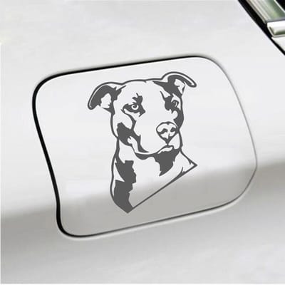 Bumpersticker - Pitbull  - 13 X 11 - Antraciet