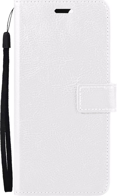 Hoes - Met Pasjeshouder - Geschikt voor Apple iPhone 14 - Luxe Bookcase Portemonee - Flip Case - Kunstleer Book Case - Flipcase - Book Cover - Walletcase - PortemonneeHoes - Wit