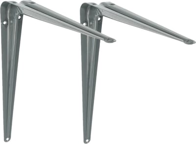 AMIG Plankdrager/planksteun van metaal - 2x - gelakt grijs - H300 x B250 mm