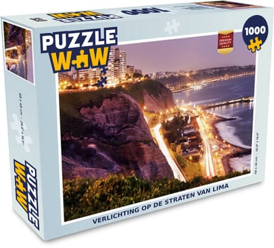 Puzzel Verlichting op de straten van Lima - Legpuzzel - Puzzel 1000 stukjes volwassenen