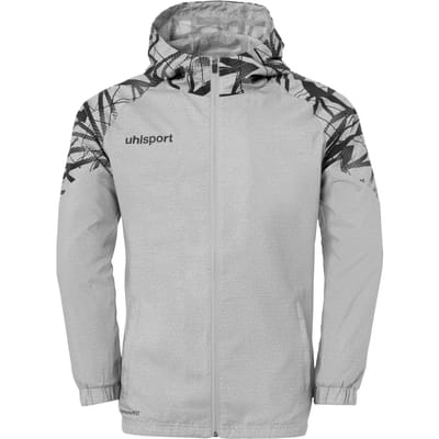 Uhlsport Goal 25 Sweater Met Kap Kinderen - Donkergrijs Gemeleerd / Zwart | Maat: 128