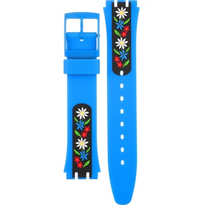 Swatch Plastic - Originals Medium (34mm) /Access/Solar/Musicall/Stop - G/SK/SL/SR/SS/SO28 AGN412 GN412 Edelblau Horlogeband