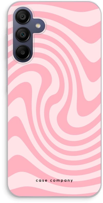 Case Company® - Hoesje geschikt voor Samsung Galaxy A15 hoesje - Swirl Roos - Soft Cover Telefoonhoesje - Bescherming aan alle Kanten en Schermrand