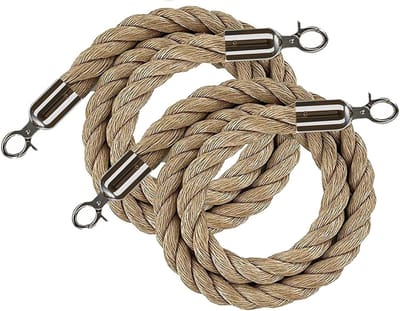 Hennep Touw - Magneet Touw Controle Touw - Massa Controle - Metalen Haak - 60 m - Zilver