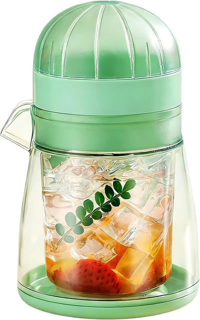 Handmatige Citruspers - Keuken Sapcentrifuge - Verse Sappen Maken - Geoptimaliseerde Extractie - 400 ml - Wit
