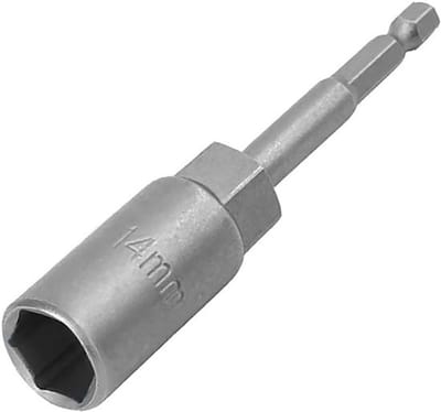 80 mm lange 1/4" hex-schacht voor boren, moeren en adapters voor klopwerkzaamheden (13 mm)