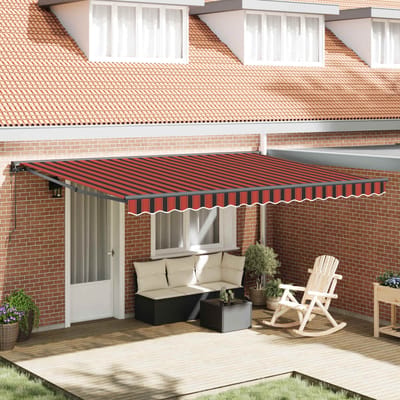 vidaXL - Zonnescherm - Frame - Oranje - en - Zwart - 450 - × - 300 - cm