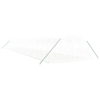 vidaXL - Tuinkas - met - stalen - frame - 80 - m² - 20x4x2 - m - wit