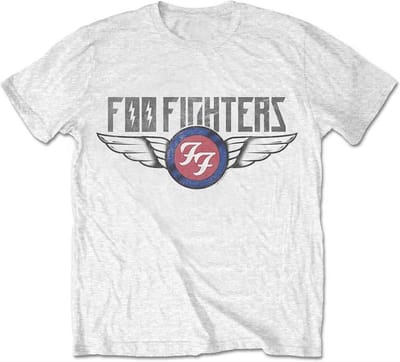 Foo Fighters - Flash Wings Heren T-shirt - M - Wit