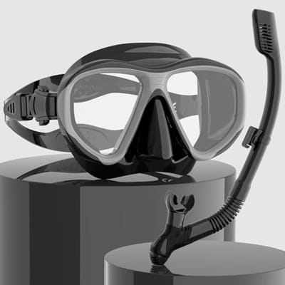 Droge snorkelset voor volwassenen met panoramisch zicht en anti-condens