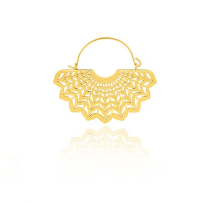 Tunnel oorhangers web - goud - LMPiercings