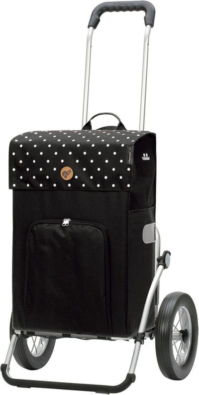 Andersen SHOPPER MANUFAKTUR Boodschappentrolley Royal Shopper Malit 49L Black Zwart 110cm