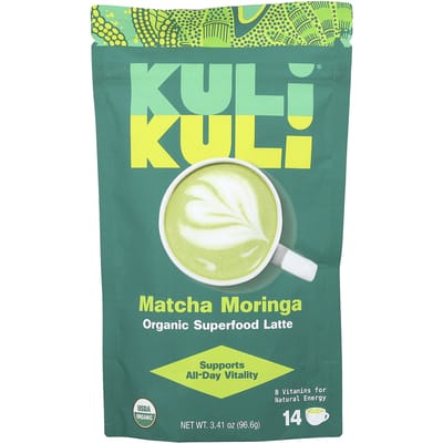 Kuli Kuli, Biologische Superfood Latte, Matcha Moringa, 3,41 oz (96.6 g) beige
