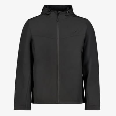 Mountain Peak heren softshell jas zwart - Maat L