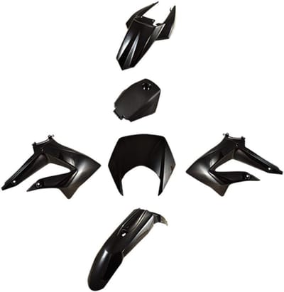 Tun'r-kuipset voor Derbi 50 Senda R DRD Racing na 2011, 6 onderdelen, zwart, nieuw
