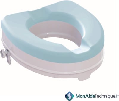 Verhoogd toilet 5 - 10 cm : Hoogte 10 cm - zonder deksel - lichtblauw
