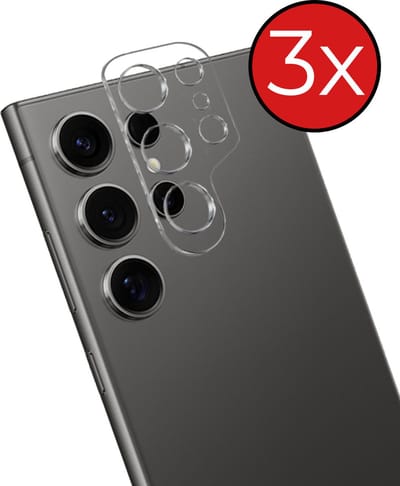 Camera Lens Protector - 3 Stuks - Geschikt voor Samsung Galaxy S24 Ultra - Camera Screenprotector - Beschermglas - Gehard Glas - Tempered Glass - Screen Protector