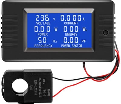 Digitaal LCD Paneelmeter voor AC Spanning, Stroom en Vermogen met Split Core Transformator