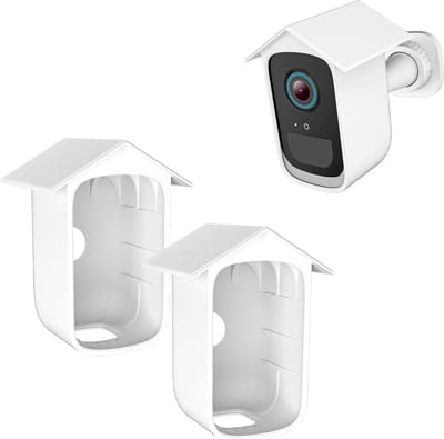 2-pack siliconen cameratas - bewakingshoes - Geschikt voor eufy Security eufyCam 2C Cam en eufyCam 2C Pro draadloze buitenbeveiligingscamera's - UV- en regendicht - wit