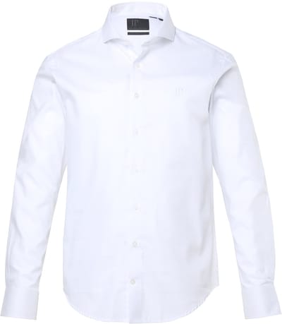 JP 1880 - Heren - Zakelijk overhamd lange mouwen haaienkraag Modern-Fit - Sneeuwwit - Maat 6XL