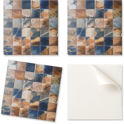Decoratieve tegels met afbeeldingen, zelfklevend, mozaïek met steenpatronen, 20x20x20 cm