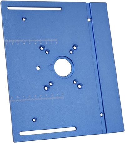 Freestafel Inzetplaat - Houtbewerkingsgereedschap Router - Precisie Houtbewerking - Centrale Centreerbus - Set A - Geel